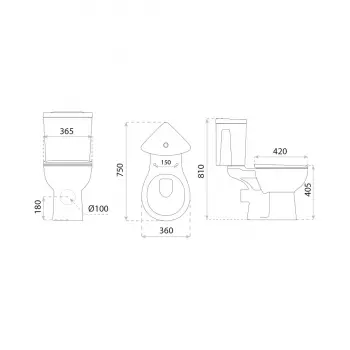 Kompakt WC narożny - Lavita Bartolini - Sedes narożny
